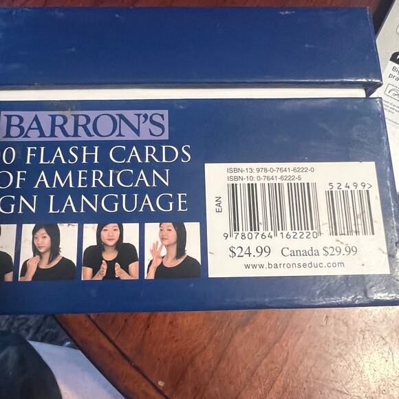Barron's 500 Flash Cards of American Sign Language Geoffrey S. Poor Professor - Picture 5 of 6